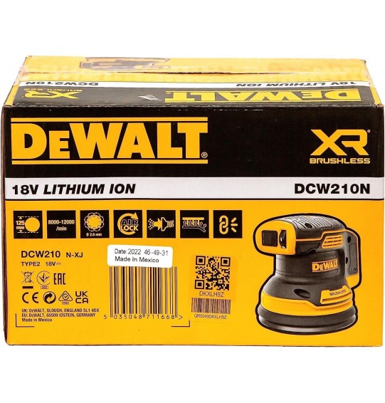 DEWALT DCW210N-XJ 18V XR Li-ion Cordless Brushless Orbital Sander Body Only New